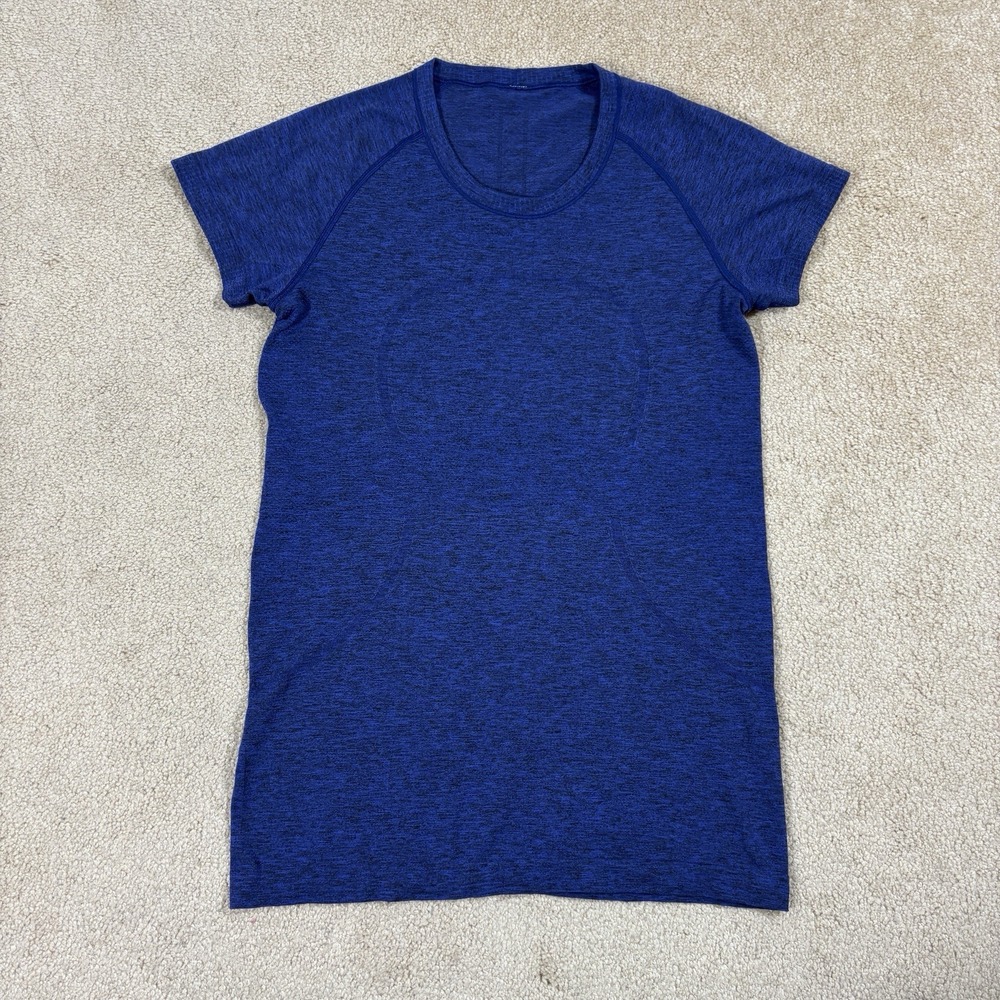 Lululemon Swiftly Tech Short Sleeve Crew Tee Size 10 Blue Heathered